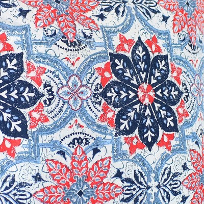 blue and red floral