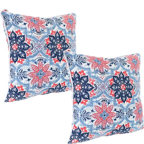 Red and 2025 blue accent pillows