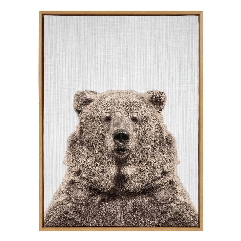 28&#34; x 38&#34; Sylvie Bear European Color Framed Canvas by Simon Te Natural - Kate &#38; Laurel All Things Decor, 3 of 8