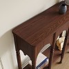 Brown Solid Wood Console Table With Arch Design - 4 of 4