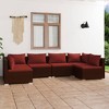 vidaXL Garden Lounge Set Brown and Cinnamon Red - 2 of 4