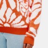 Knit & Lounge Women’s Cozy Fuzzy Knit Long Sleeve Bold Floral Print Crew Neck Pullover Sweater Soft - 3 of 4