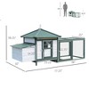 SKYONE 77" Cottage-Style Wooden Chicken Coop with Weatherproof Roof, Nesting Box, Enclosed Run & - 2 of 4
