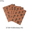 Unique Bargains Gift Wrap Paper Yellow Kraft 27.56"x19.69" 5 Pcs - 3 of 4
