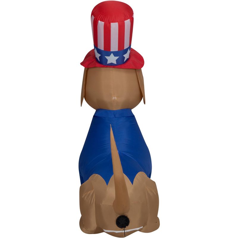 Gemmy Airblown Inflatable Patriotic Pooch, 5 ft Tall, Blue, 5 of 6