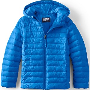 Lands' End Kids ThermoPlume Packable Hooded Jacket - 1 of 4