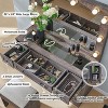 OKD Vanity Tables with 3 Visible Drawers, Farmhouse Vanity Desk with Lights Makeup Mirror - 2 of 4