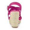 Allegra K Women's Espadrille Ankle Strap Crisscross Strap Wedges Sandals - 3 of 4