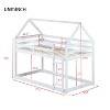 CAVINAS Twin Over Twin Rubber Wood Floor Bunk Bed with Ladder & Guardrails,House Bed Frame for Kids Room,Bedroom - 4 of 4