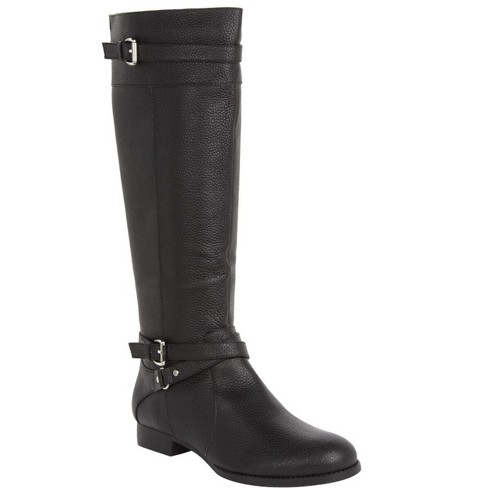 The Janis Wide Calf Leather Boot