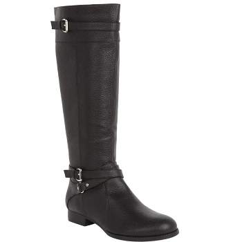Comfortview Wide Width Janis Regular Calf Leather Boot Tall Knee High Women's Winter Shoes