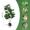 Artificial Tree,Faux Fiddle Leaf Fig Tree,4ft Tall Ficus Tree Artificial for Home Decor,Fake Lyrata Fig Plants Green Tree with Pot for Indoor Outdoor - 2 of 4