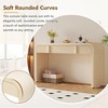 55" Modern Console Table, Sideboard Storage Cabinet With 2 Drawers, Rounded Smooth Surface Glossy Console Table For Living Room, Dining Room, Entryway - 4 of 4