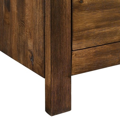 Chestnut Rustic 6-Drawer Dresser with Mirror