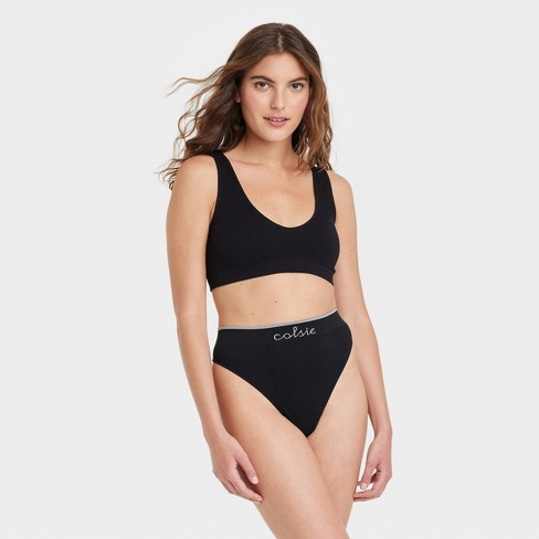 Women's Seamless Thong - Colsie™ Black Xs : Target