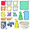 Mag Genius - 141 pieces Larger Set Geometrical Shaped Colorful and Transparent Magnetic Building Tiles - 4D Shapes - 3 of 4