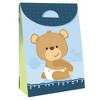 Big Dot of Happiness Baby Boy Teddy Bear - Baby Shower Gift Favor Bags - Party Goodie Boxes - Set of 12 - 3 of 4