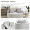 RISOKEYS Round Sofa Bed - Memory Foam Sectional Couches for Living Room, Cloud Couch with Three Pillows - 4 of 4