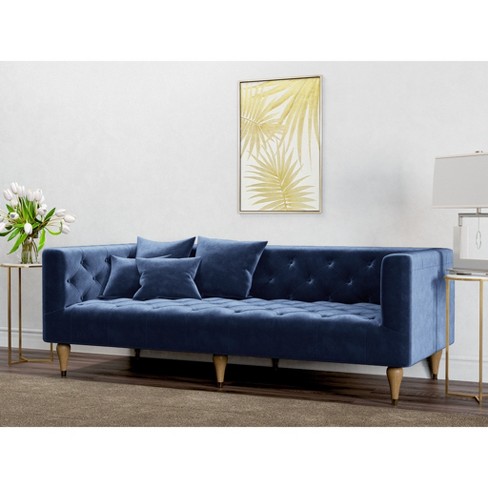 Alice Tufted Velvet Sofa Royal Blue Af Lifestlye Target