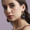SOHI Women's Onyx Black Casual Drop Earrings - 3 of 4