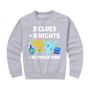 Boys' - Blue's Clues & You! - A Blue Christmas Graphic Long Sleeve Fleece Sweatshirt - 1 of 4
