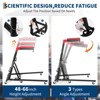 400lb Heavy-Duty Engine Creeper - Adjustable 48" to 66" Automotive Mechanic Stool w/ 6 Swivel Wheels & Tool Pouch - 3 of 4