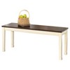 Signature Design by Ashley Whitesburg Large Dining Room Bench Ivory: Farmhouse Style, Hardwood Frame, Seats 2 - 2 of 4