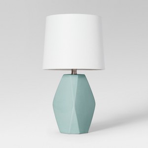 Modern Ceramic Facet Accent Table Lamp Mint Lamp Only - Project 62 , Green