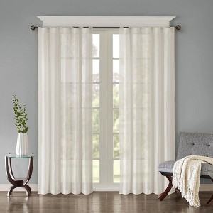 Kumasinova 2 PCS Lightweight Sheer Curtain Panel,Living Room Curtains with Rod Pocket/Back Tab Top,Window Curtain for Living Room,Bedroom - 1 of 4