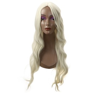 Unique Bargains Women's Curly Wigs 28" with Wig Cap - 1 of 4