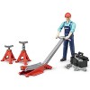 Bruder bworld Man with Repair Shop Accessories - 3 of 4