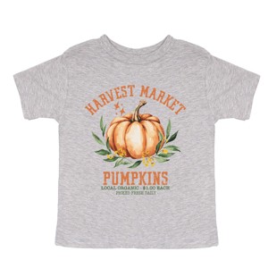 The Juniper Shop Harvest Market Pumpkins Local Organic Toddler Short Sleeve Tee - 5T - Heather Grey - 1 of 4