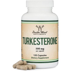 Turkesterone - 120 x 500 mg capsules by Double Wood Supplements - Testosterone and Male Health Support Supplement - 1 of 4