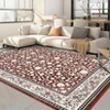 Area Rugs VintageRugs Machine Washable Low Pile for Bedroom Soft Area Rug Print Carpet with Rubber Backing for Home Office Decor  Laundry Room - 2 of 4