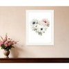HomeRoots Floral Heart White Framed Print Wall Art - 2 of 4