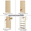 Aoibox No Assembly Folding Bookshelf 5 Tier Gold Collapsible Book Shelf Portable Space Saving Organizer for Home Office - 4 of 4
