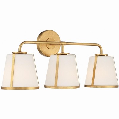 Crystorama Lighting Fulton 3 - Light Vanity in  Antique Gold