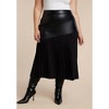 ELOQUII Mixed Media Pleated Skirt - 3 of 4
