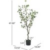 Gulches 71 Inch Artificial Milan Leaf Bonsai elm Tree Plants, Pre Potted Plant, Ideal for Indoor Gardens, Living Rooms and Bedrooms - 4 of 4