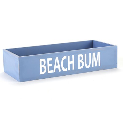 Lakeside Beach Bum Wooden Toilet Tank Topper Tray - Nautical Bathroom Accent