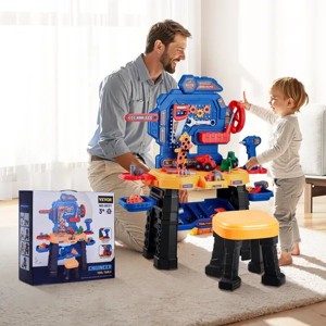 Kids Workbench 181 pcs Tool Bench with Realistic Tools and Electric Drill - 1 of 4