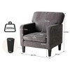 Lyngins Chenille Accent Chairs with Armrest and Backrest,Upholstered Arm Chairs for Living Room,Bedroom - 3 of 4