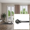 Versailles Scencillo Circa Steel Heavy Duty Curtain Rod Set for Windows Slate - image 2 of 4