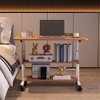 Homhougo 31.5" Adjustable Table Student Computer Portable Home Office Furniture Small Spaces Sofa Bedroom Bedside Desk Learn Play Game Desk On Wheels - 3 of 3