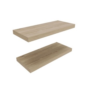 SEVOBAL Utility Storage Shelves Set of Two Floating Shelves Spacious Design with a Modern Touch for Living Room, Beige, 9.8"*31.5"*1.5" - 1 of 4