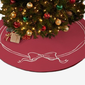 Personalization Mall Red Christmas Bow Tree Skirt - 1 of 4