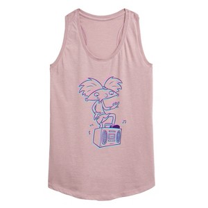 Women's - Hey Arnold! - 3D Arnold Graphic Racerback Tank - 1 of 4