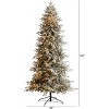 Flocked Spruce Artificial Christmas Tree with Lights and Bendable Branches – Snow-Kissed X-Mas Tree for Holiday Cheer - 3 of 4