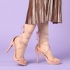 Allegra K Women's Platform Stiletto Heels Lace Up Sandals - 2 of 4