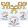 Big Dot of Happiness Let's Be Mermaids - Square Favor Gift Boxes - Baby Shower or Birthday Party Bow Boxes - Set of 12 - 2 of 4
